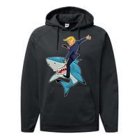 Donald Trump Shark President Performance Fleece Hoodie