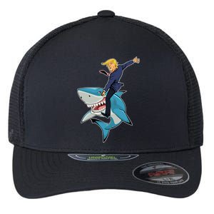 Donald Trump Shark President Flexfit Unipanel Trucker Cap