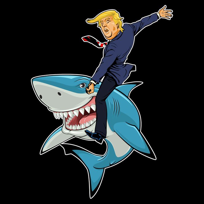 Donald Trump Shark President Performance Shirt