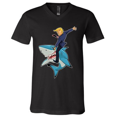 Donald Trump Shark President V-Neck T-Shirt
