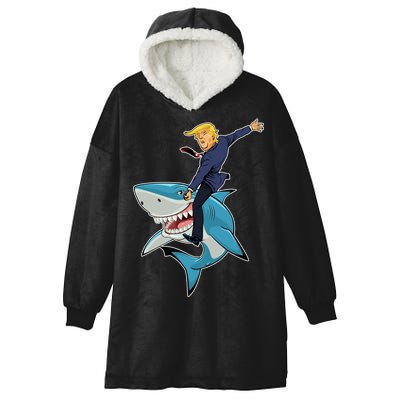 Donald Trump Shark President Hooded Wearable Blanket