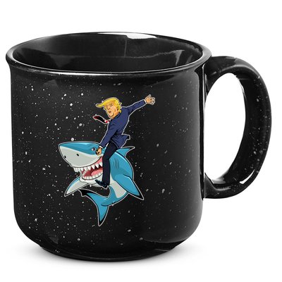 Donald Trump Shark President 15oz Campfire Ceramic Mug
