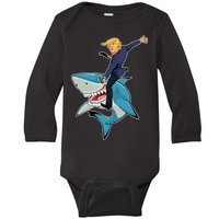 Donald Trump Shark President Baby Long Sleeve Bodysuit