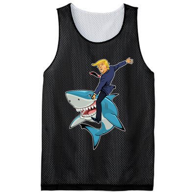 Donald Trump Shark President Mesh Reversible Basketball Jersey Tank