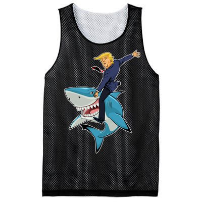 Donald Trump Shark President Mesh Reversible Basketball Jersey Tank