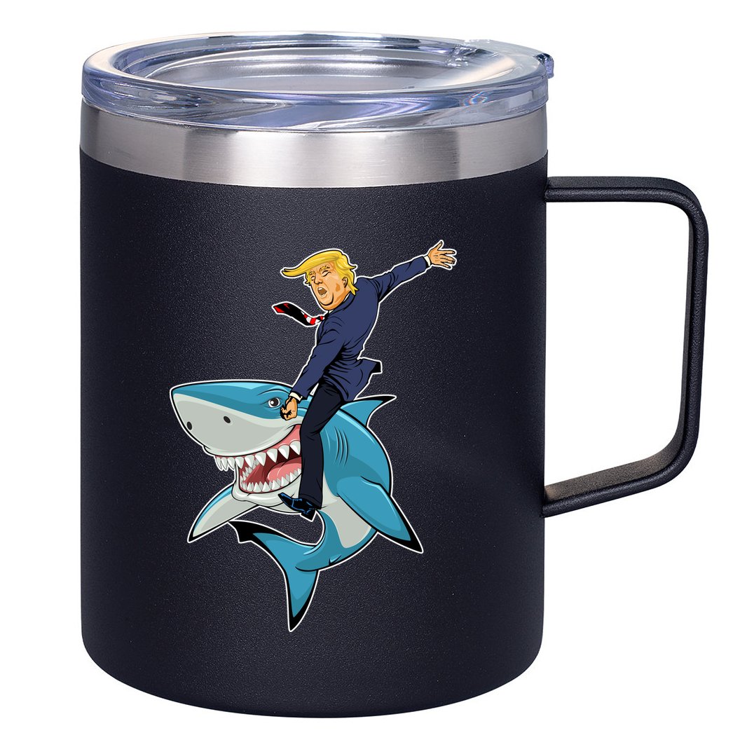 Donald Trump Shark President 12oz Stainless Steel Coffee Mug