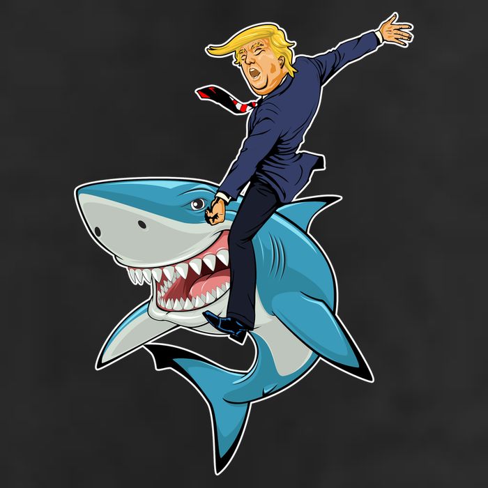 Donald Trump Shark President 12oz Stainless Steel Coffee Mug
