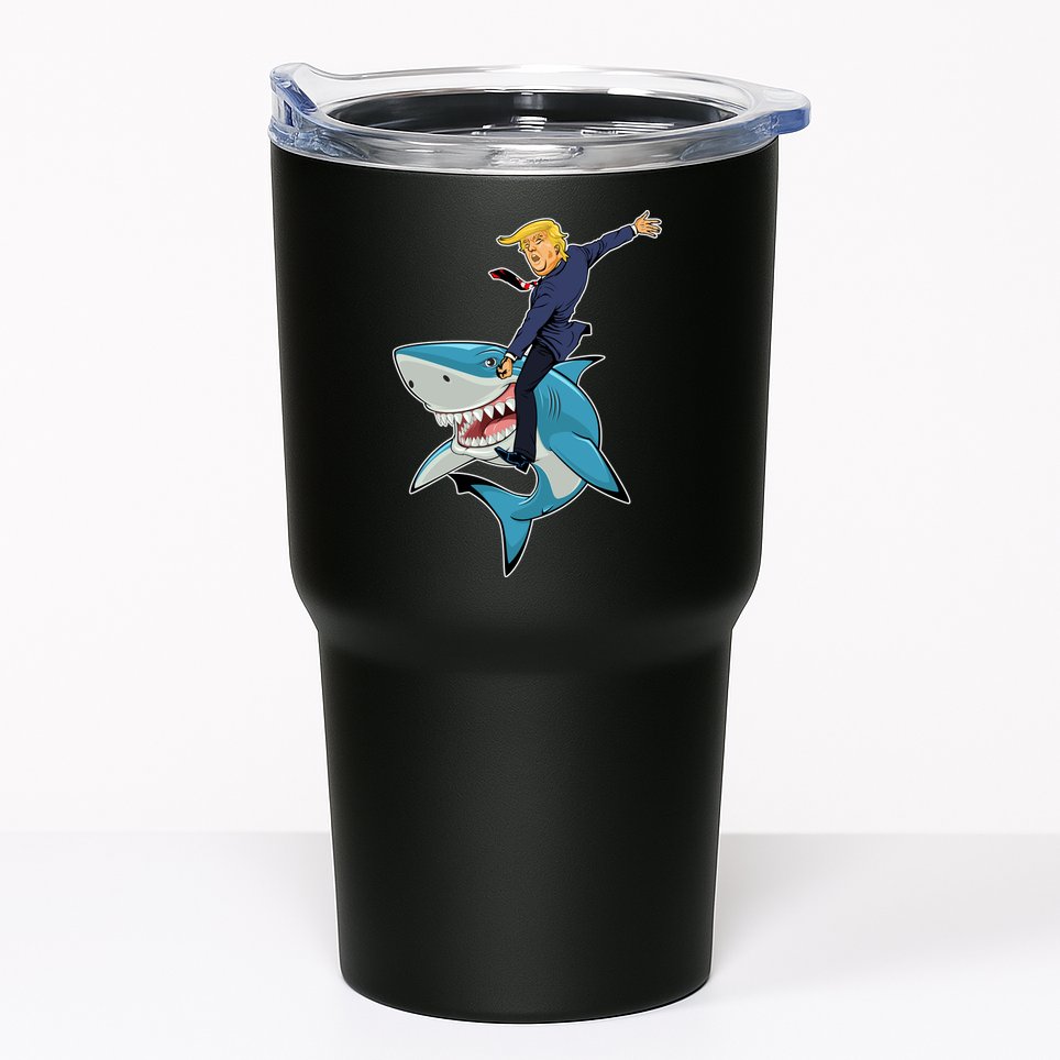 Donald Trump Shark President Tumbler