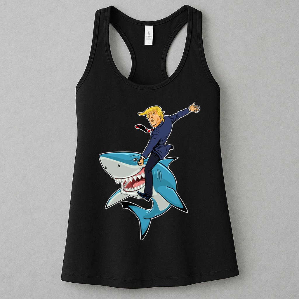 Donald Trump Shark President Womens Tank Top