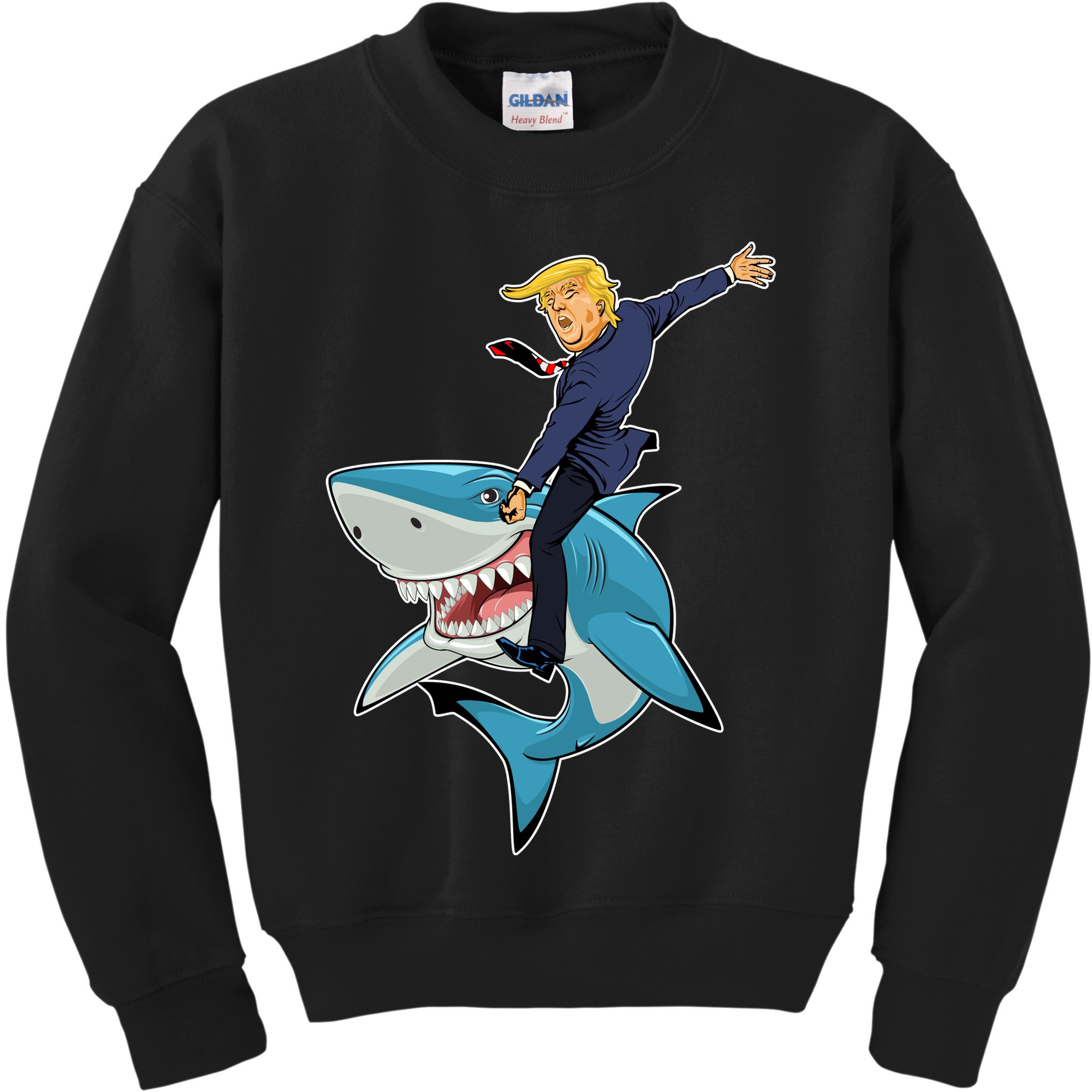 Donald Trump Shark President Kids Sweatshirt