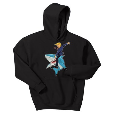 Donald Trump Shark President Kids Hoodie