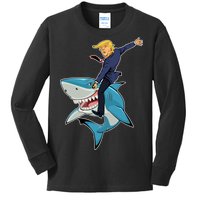 Donald Trump Shark President Kids Long Sleeve Shirt