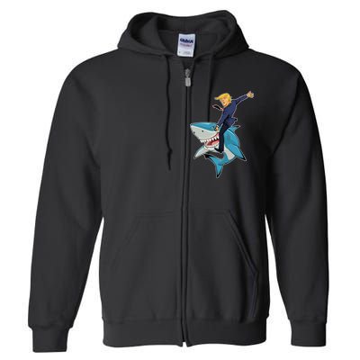 Donald Trump Shark President Full Zip Hoodie