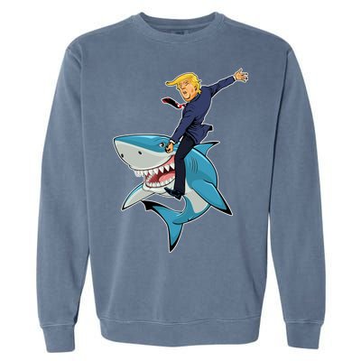 Donald Trump Shark President Garment-Dyed Sweatshirt