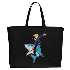 Donald Trump Shark President Cotton Canvas Jumbo Tote