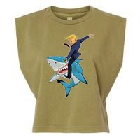 Donald Trump Shark President Garment-Dyed Women's Muscle Tee