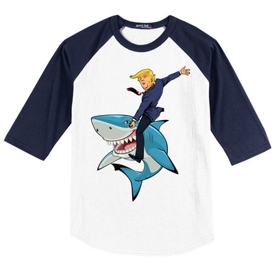 Donald Trump Shark President Baseball Sleeve Shirt