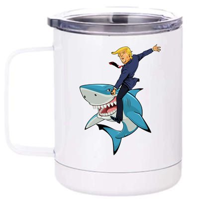 Donald Trump Shark President 12 oz Stainless Steel Tumbler Cup