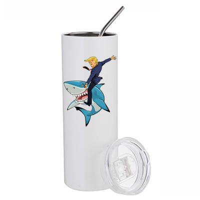 Donald Trump Shark President Stainless Steel Tumbler