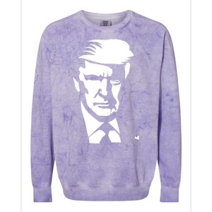 Donald Trump Silhouette Colorblast Crewneck Sweatshirt