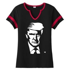 Donald Trump Silhouette Ladies Halftime Notch Neck Tee