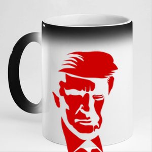 Donald Trump Silhouette 11oz Black Color Changing Mug