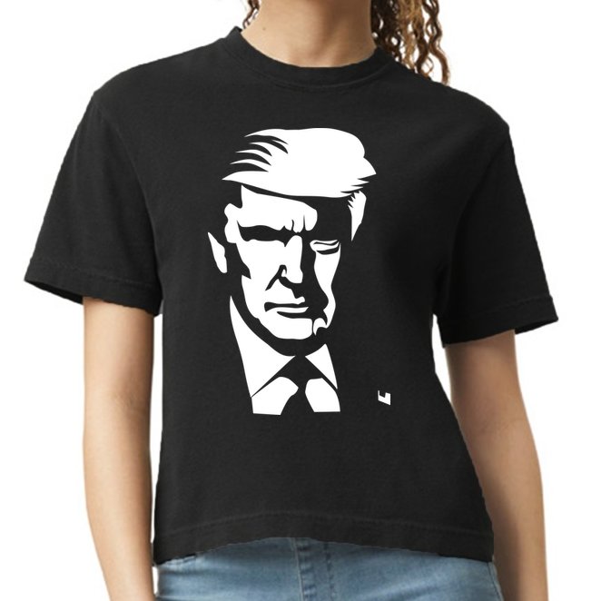 Donald Trump Silhouette Comfort Colors Boxy T-Shirt