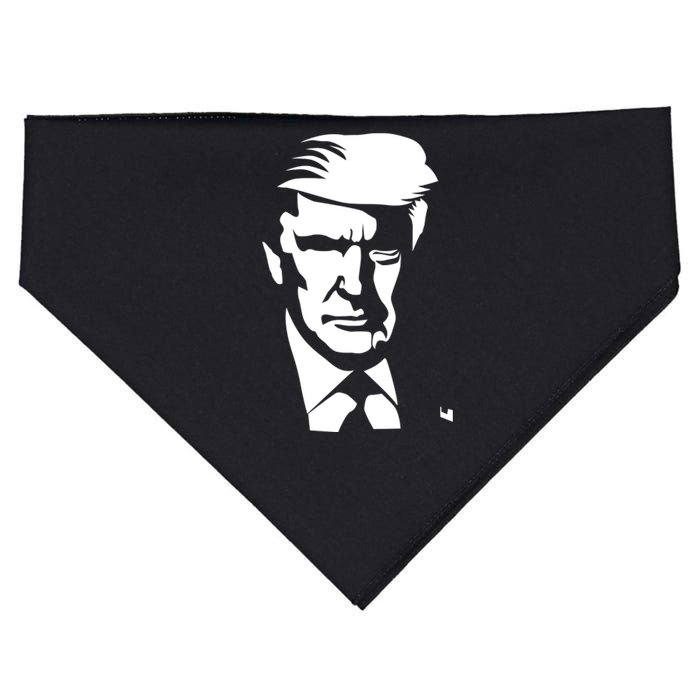 Donald Trump Silhouette USA-Made Doggie Bandana