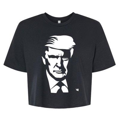 Donald Trump Silhouette Bella+Canvas Jersey Crop Tee