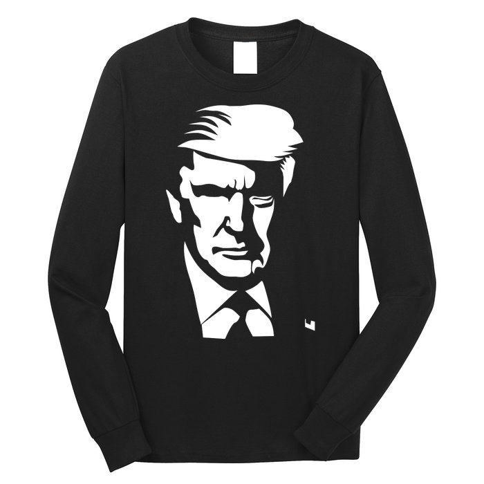 Donald Trump Silhouette Long Sleeve Shirt