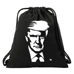 Donald Trump Silhouette Drawstring Bag