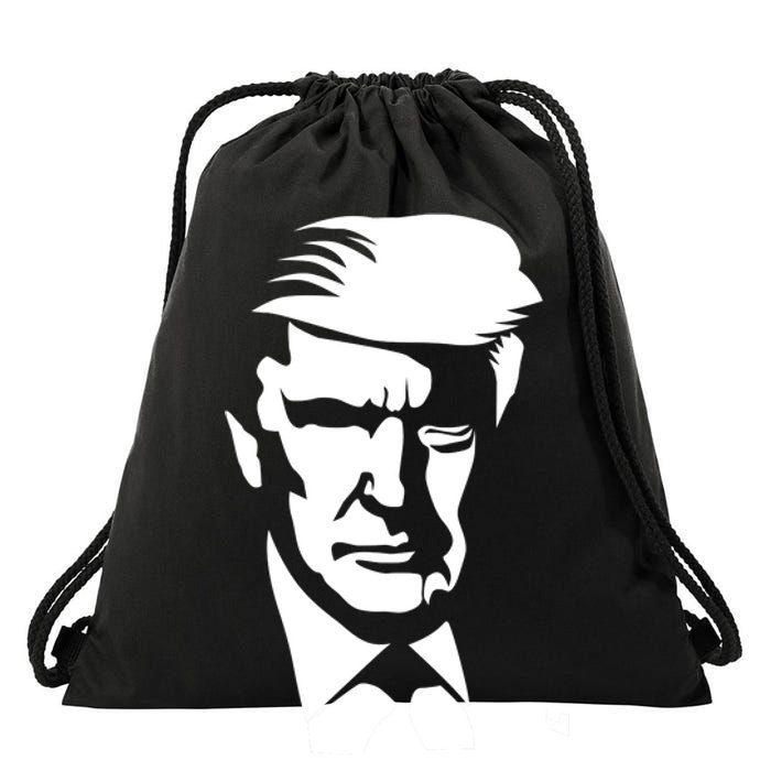 Donald Trump Silhouette Drawstring Bag