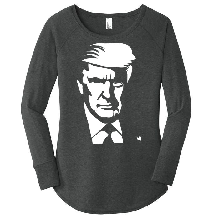 Donald Trump Silhouette Women's Perfect Tri Tunic Long Sleeve Shirt