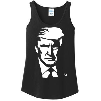 Donald Trump Silhouette Ladies Essential Tank