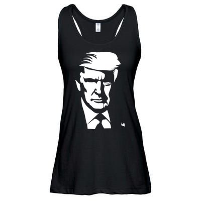 Donald Trump Silhouette Ladies Essential Flowy Tank