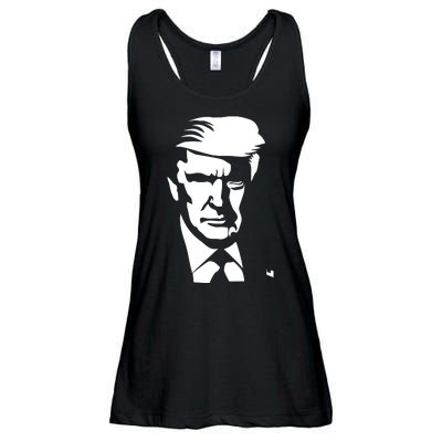 Donald Trump Silhouette Ladies Essential Flowy Tank