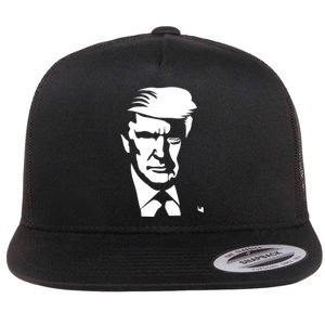 Donald Trump Silhouette Flat Bill Trucker Hat