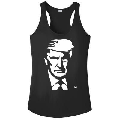 Donald Trump Silhouette Ladies PosiCharge Competitor Racerback Tank