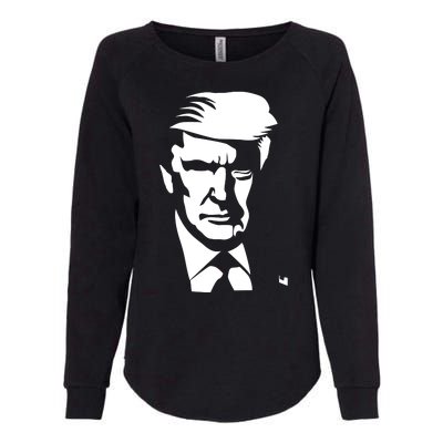 Donald Trump Silhouette Womens California Wash Sweatshirt