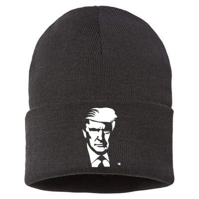 Donald Trump Silhouette Sustainable Knit Beanie