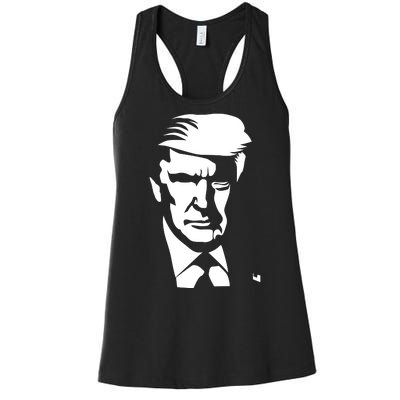 Donald Trump Silhouette Women's Racerback Tank