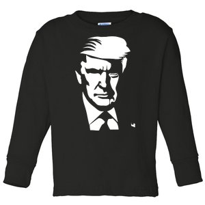 Donald Trump Silhouette Toddler Long Sleeve Shirt