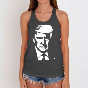 Donald Trump Silhouette Women's Knotted Racerback Tank