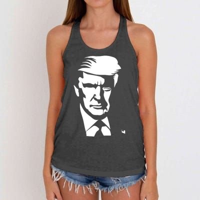 Donald Trump Silhouette Women's Knotted Racerback Tank