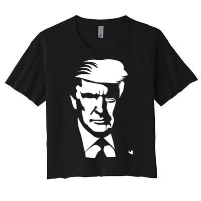 Donald Trump Silhouette Women's Crop Top Tee