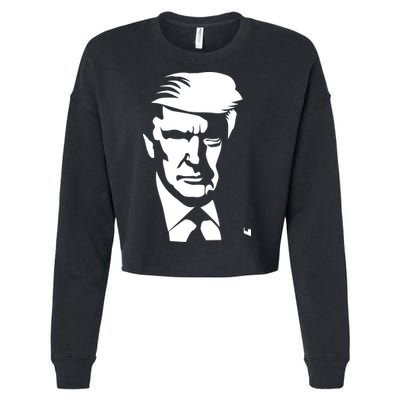 Donald Trump Silhouette Cropped Pullover Crew