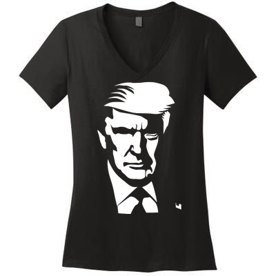 Donald Trump Silhouette Women's V-Neck T-Shirt