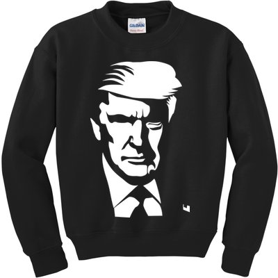 Donald Trump Silhouette Kids Sweatshirt