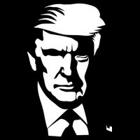 Donald Trump Silhouette Zip Tote Bag
