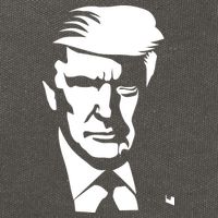Donald Trump Silhouette Cotton Canvas Backpack